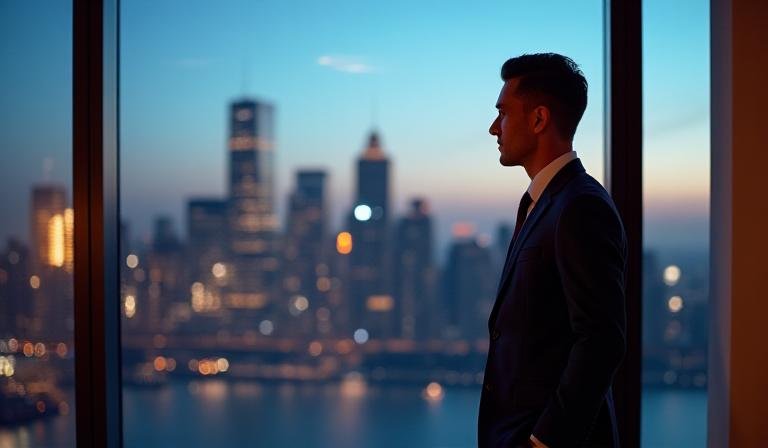 A professional investor maintaining focus in a busy financial environment